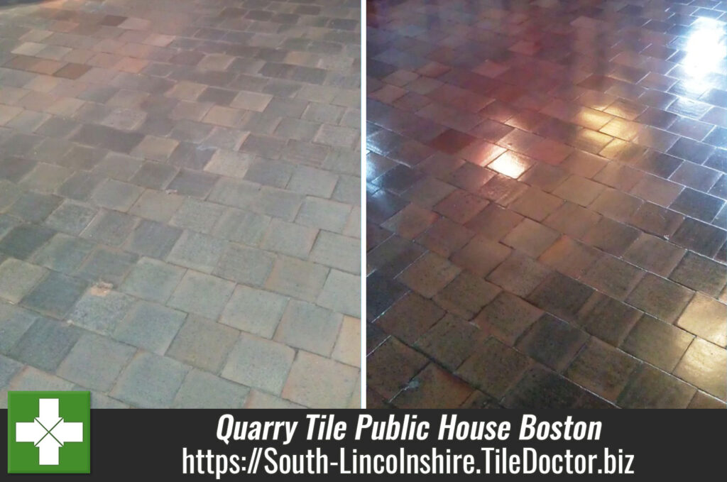 Quarry Tile Cleaning at a Public House in Boston