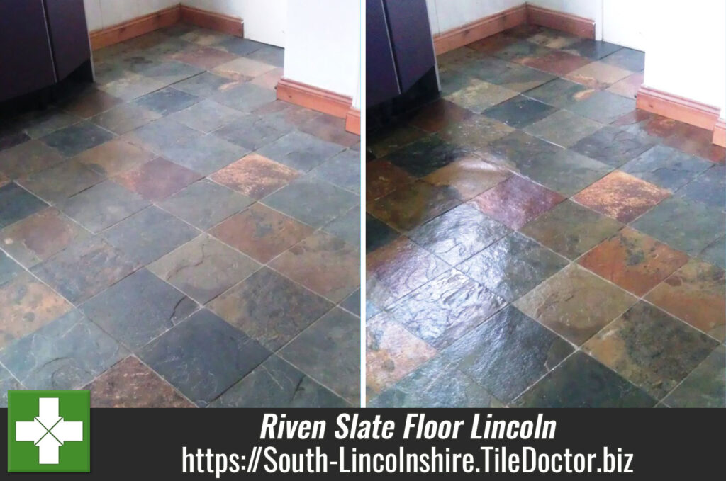 Riven Slate Floor Cleaning in Lincoln