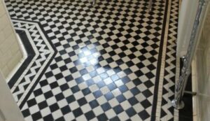 Victorian tiled floor near Horncastle after Cleaning
