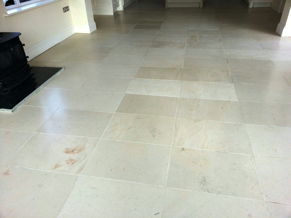 Limestone Tiles in Louth After Sealing