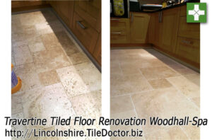 Renovating Dull and Dirty Travertine Tiles in Woodhall Spa