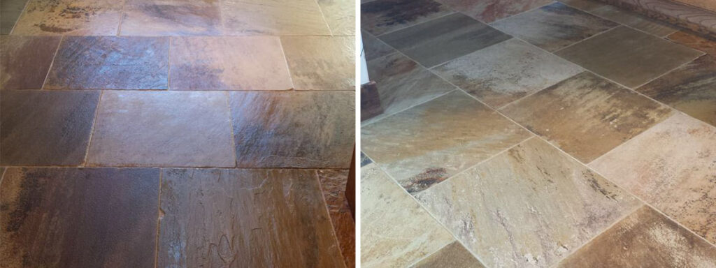 Natural Stone Floor in Boston Resealed