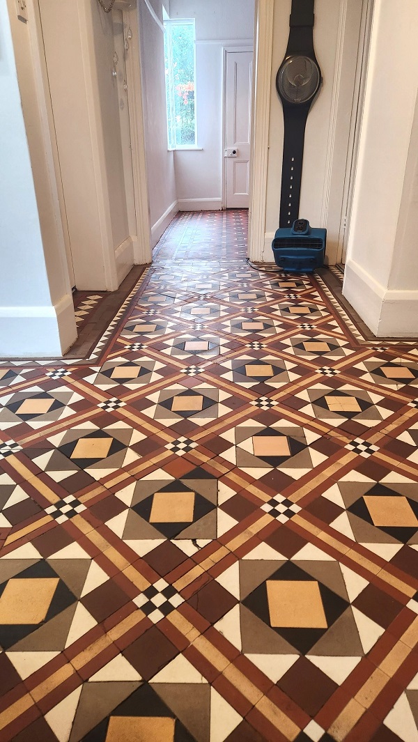 Victorian Hallway Floor After Restoration Boston