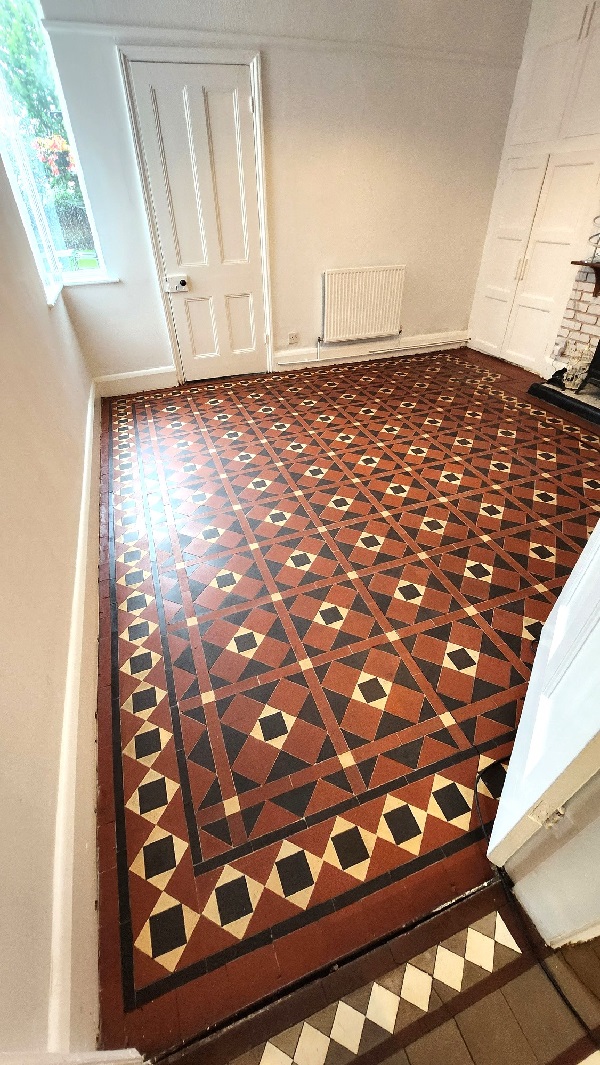 Victorian Tiled Floor After Restoration Boston