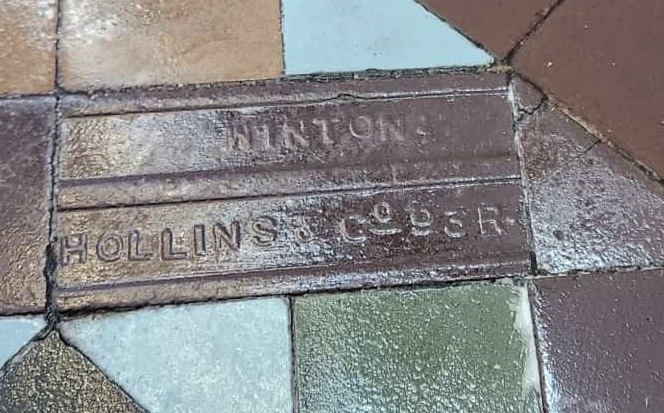 Minton Hollins Victorian Floor After Restoration Showing Manufacturers Mark