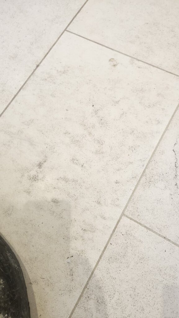 Dirty Limestone Floor Before Cleaning Sleaford