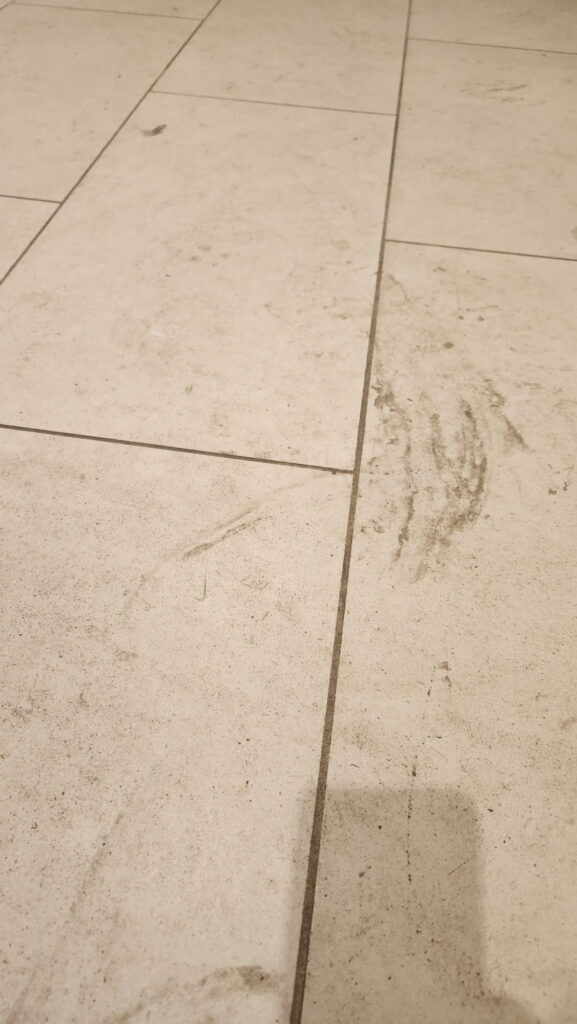 Dirty Limestone Floor Before Cleaning Sleaford