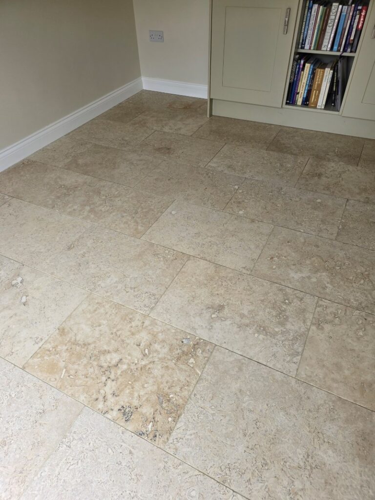 Limestone Floor Before Polishing Grantham