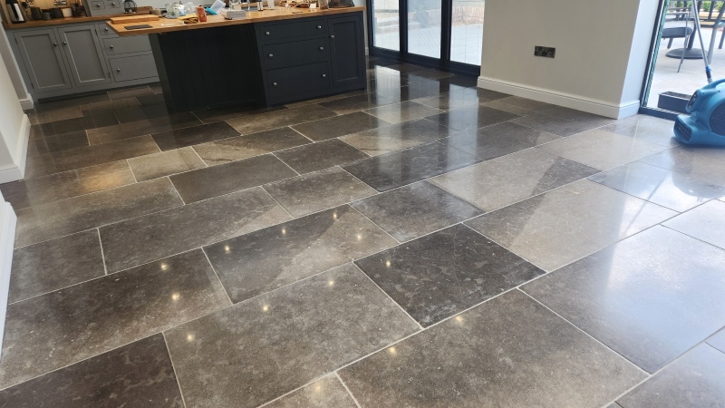 Scratched Limestone Floor After Renovation Horncastle