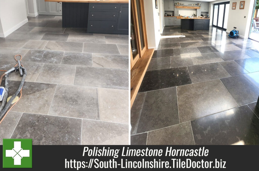 Scratched Limestone Floor Polishing Horncastle